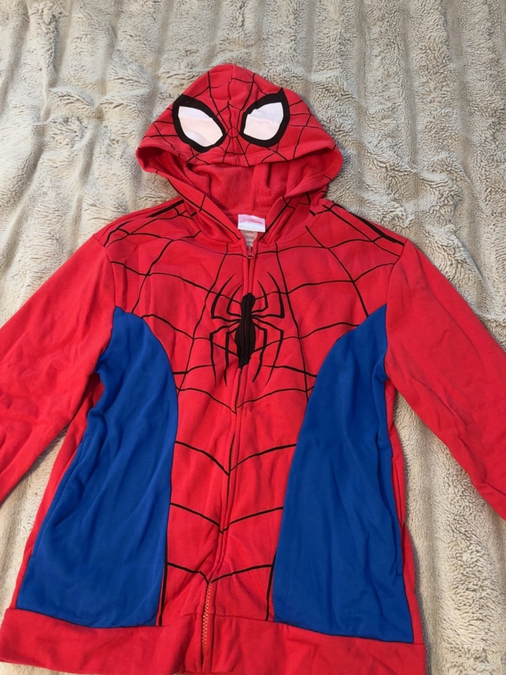 Kids Red & Blue Spider Hoodie Costume